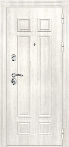 Фото «Дверь входная белая МДФ в квартиру №35»